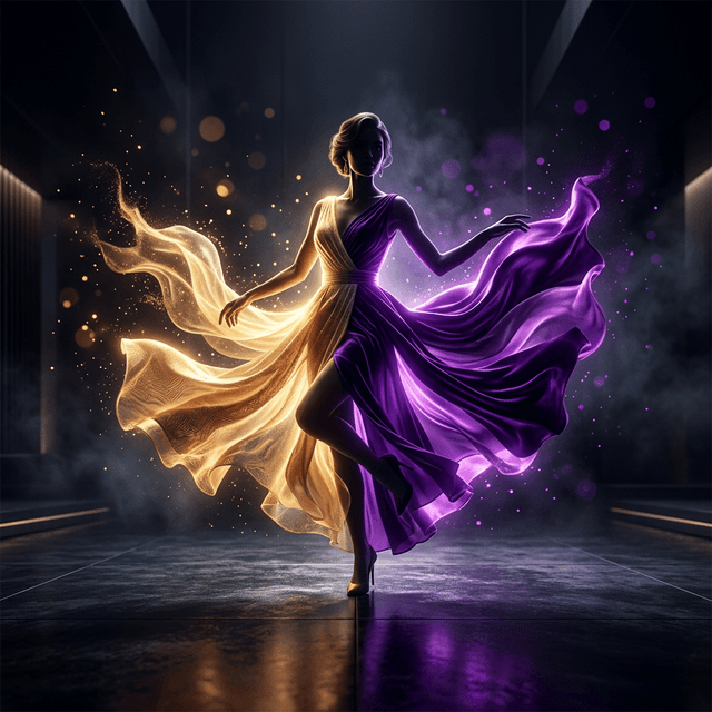 AI outfit change video poster preview for a fashion transition template in Dola