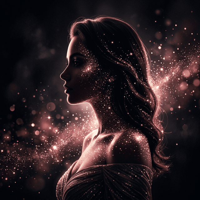 AI glamour makeover poster preview for a luxury beauty transformation template in Dola