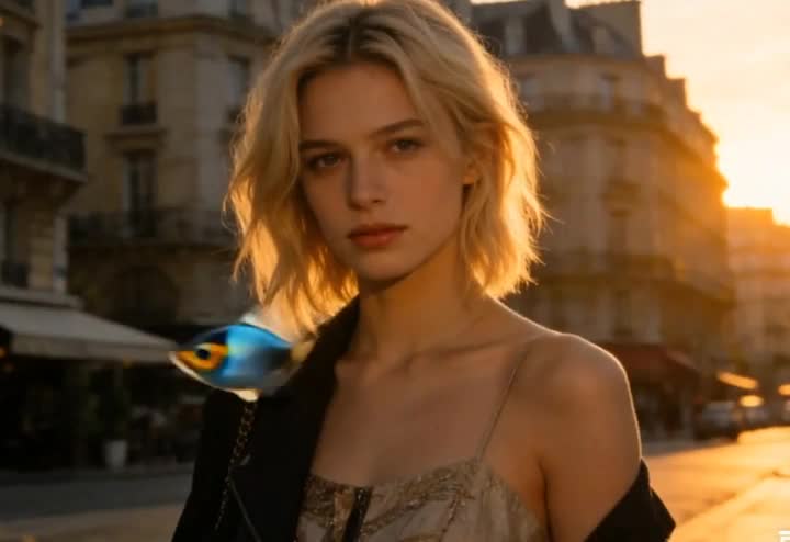 Anime kiss scene poster preview for a stylized romantic template in Dola